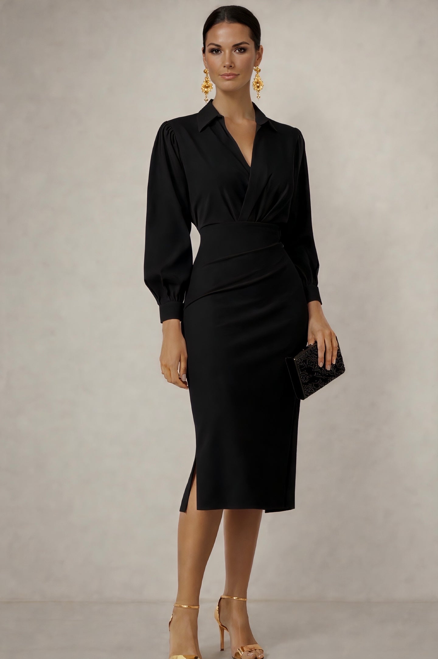 Vestido Nadine algodón licra elastane, 4 colores, tallas (36-48)(video)