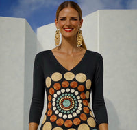 Vestido ⭐️ Anthony bordado manga larga, tallas (34-48) vídeo