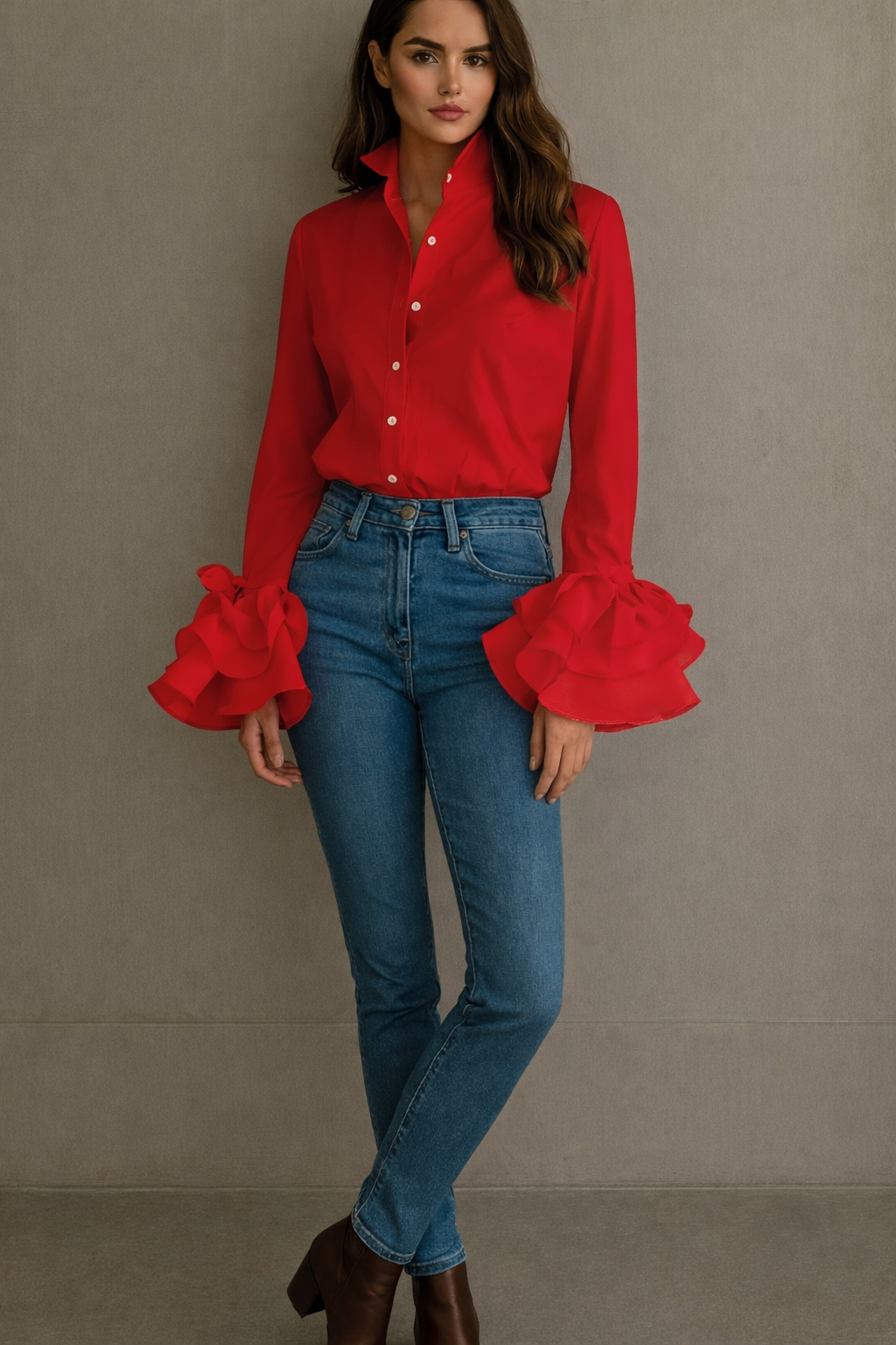 Flamenco cotton shirt, 5 colors, sizes (36-50) video