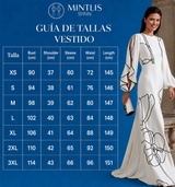 Vestido Rachel de raso, mangas farol tallas (34-48) vídeo