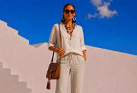 Camisa Ginebra de lino, 5 colores, tallas (34-48)
