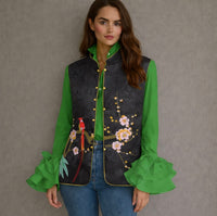 Satin Acapulco vest, 3 embroideries, sizes (36-48)