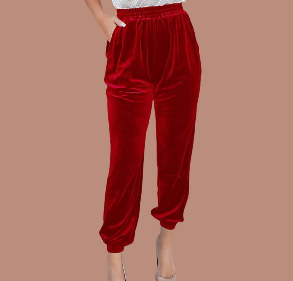 Eloísa trousers, super comfortable stretch velvet, 6 colors, sizes (36-50)