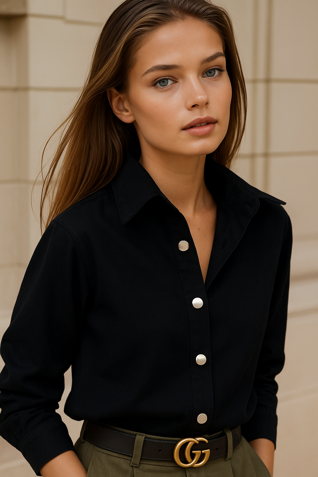 Mintlis women's cotton shirt Luciana, 2 colours, sizes (36-44)