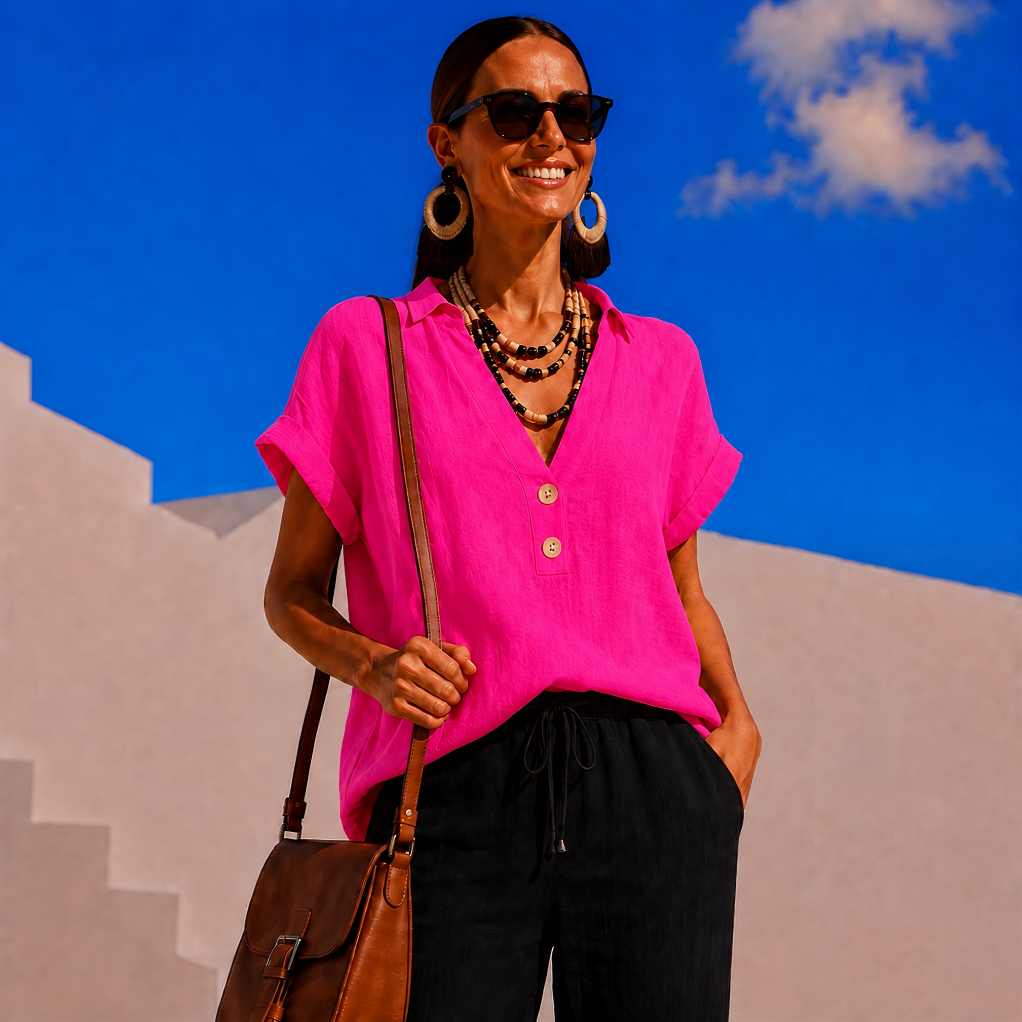 Chemise Fandango en coton, 2 couleurs, 8 GRANDES TAILLES