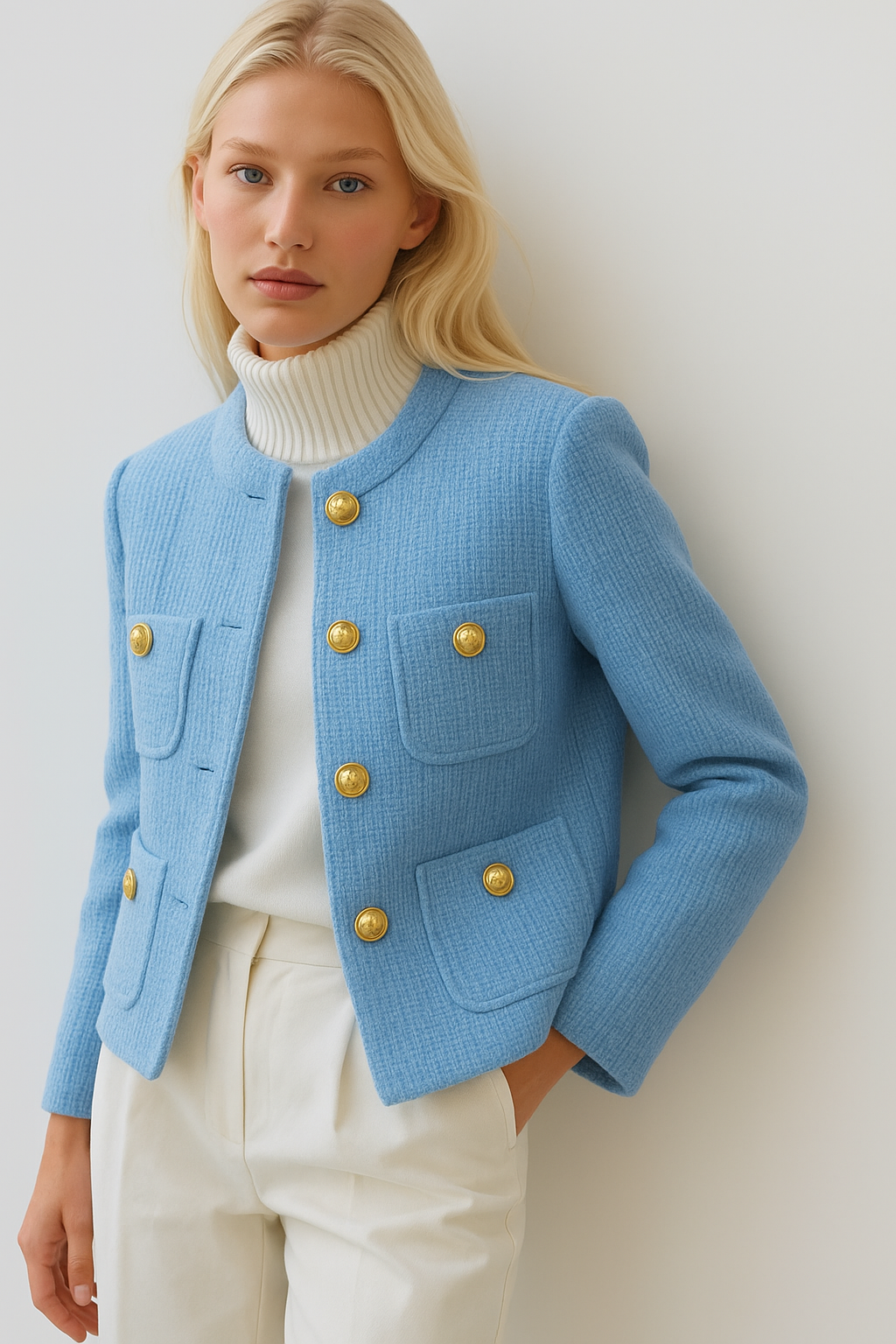 Chaqueta DANIELA de lana franeks tallas(36-46)made in Portugal