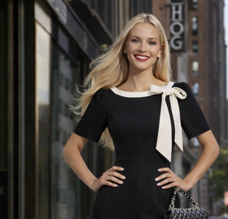 Conjunto Aral lazo , punto elasticidad de algodón con caída tallas (36-50)