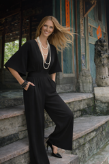 Mono Kim 7 colores crepe de algodón licra elastane  efecto adelgazante en la cintura con cremallera tallas (36-48)