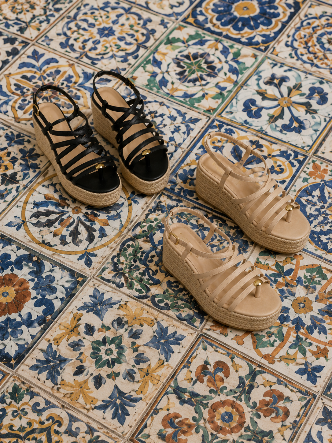 Liberty gold button leather wedges, 2 colors, sizes (35-40)video (lightweight) wedge 3cmX5cm