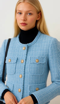 Chaqueta Candela tweed lana, 3 colores, tallas (36-48)