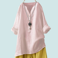 Camila Stretch Linen Tunic Shirt, 3 couleurs extra longues, 8 tailles