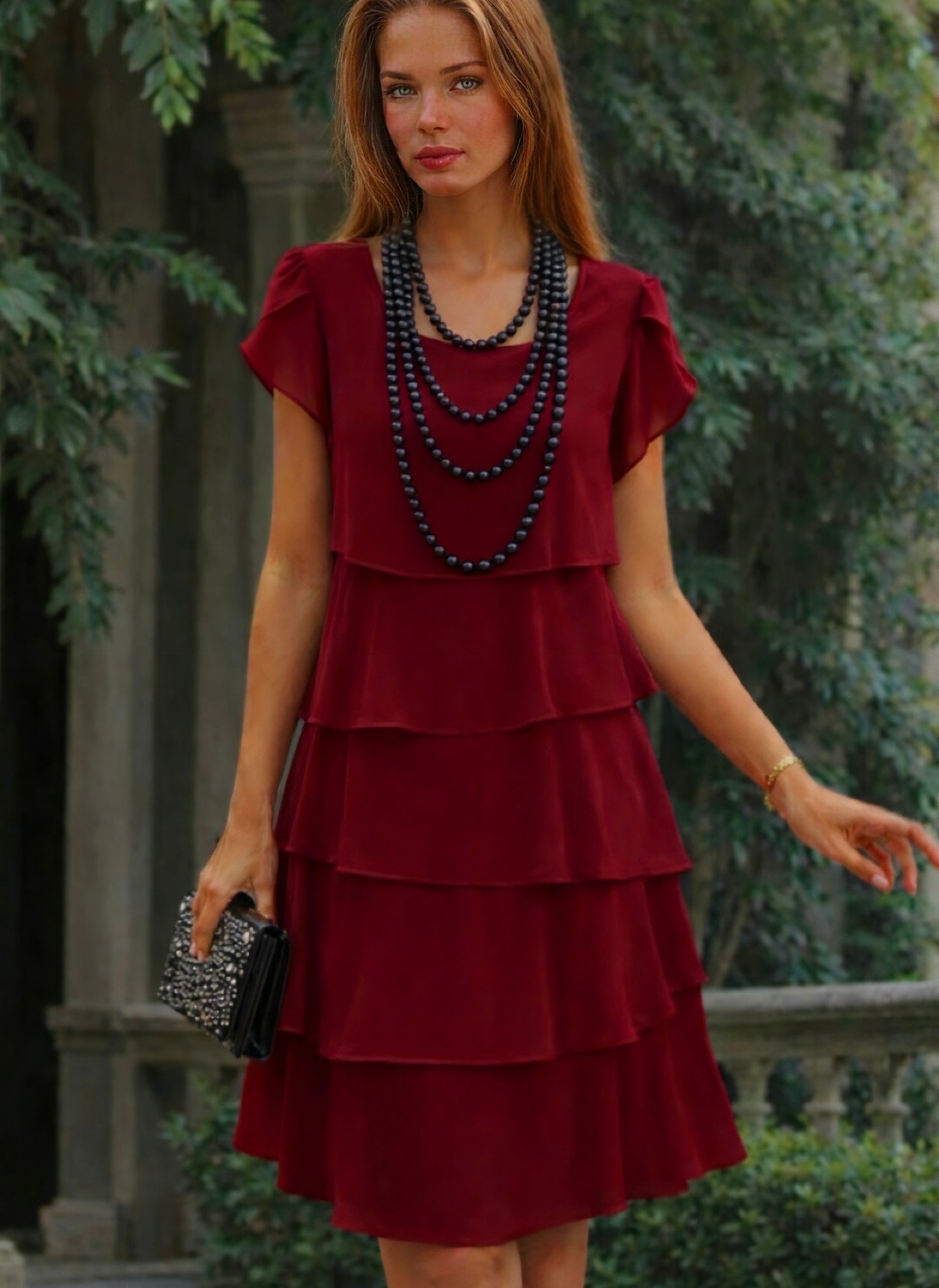 Vestido Paris de gasa, 7 colores, tallas (36-50)