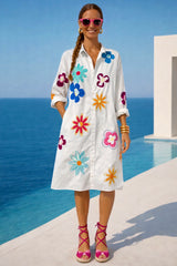 Vestido Bombai camisero algodón, 2 estampados, tallas (36-50) (vídeo)