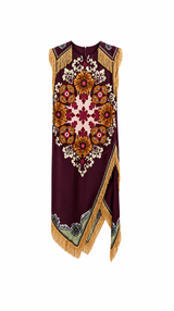 Vestido Lisboa MIDI flecos estampado, tallas (34-48) vídeo