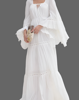 Vestido Olivia blanco roto, 6 tallas