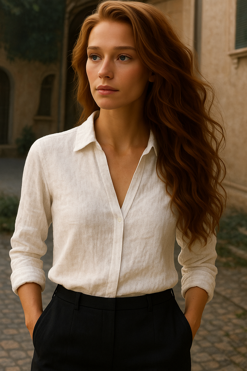 Miami linen cotton shirt, 4 colors, sizes (36-50)