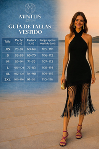Amalfi dress in cotton linen, lycra and fringes, sizes (36-44)