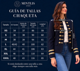 Chaqueta Amore pasamaneria, color azul marino, tallas (34-48) video