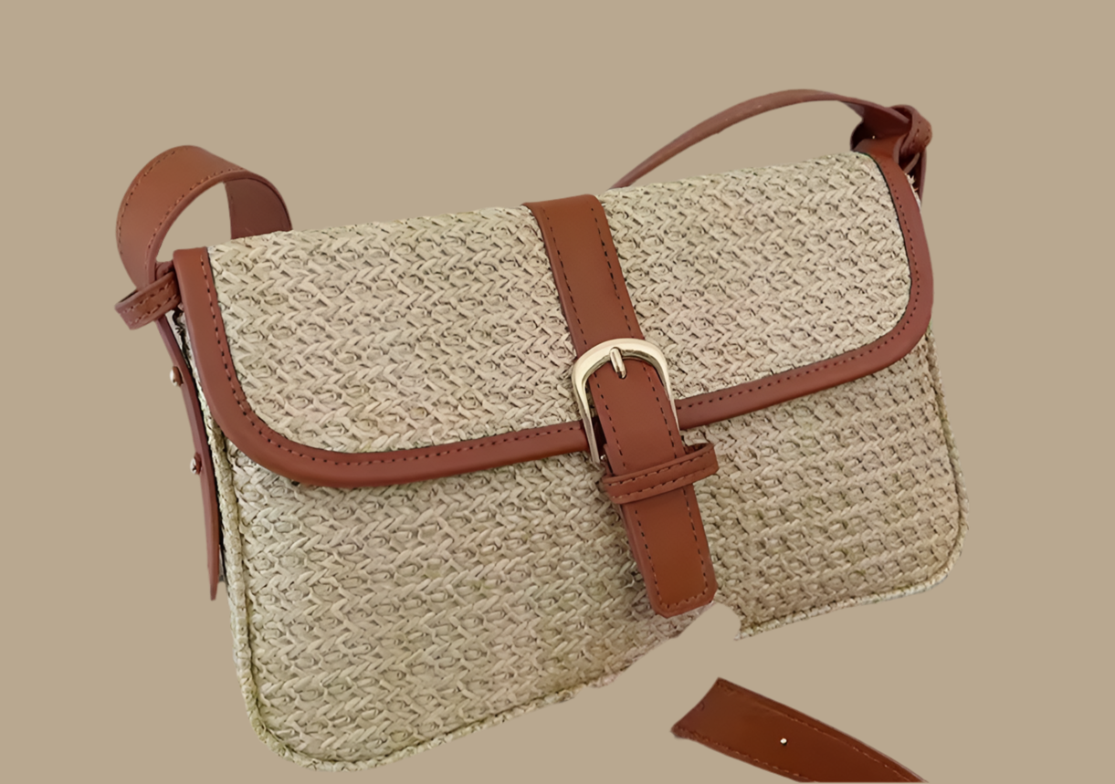 Mintlis bolso rafia clip bandolera Tropical, 3 colores