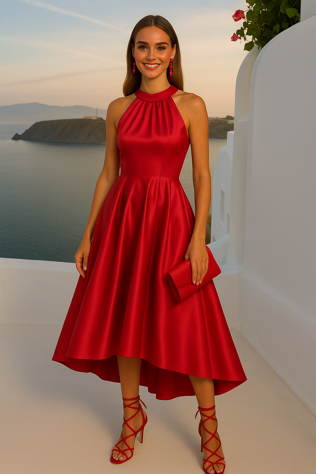 Mabel satin dress, 2 colors, sizes (36-46)