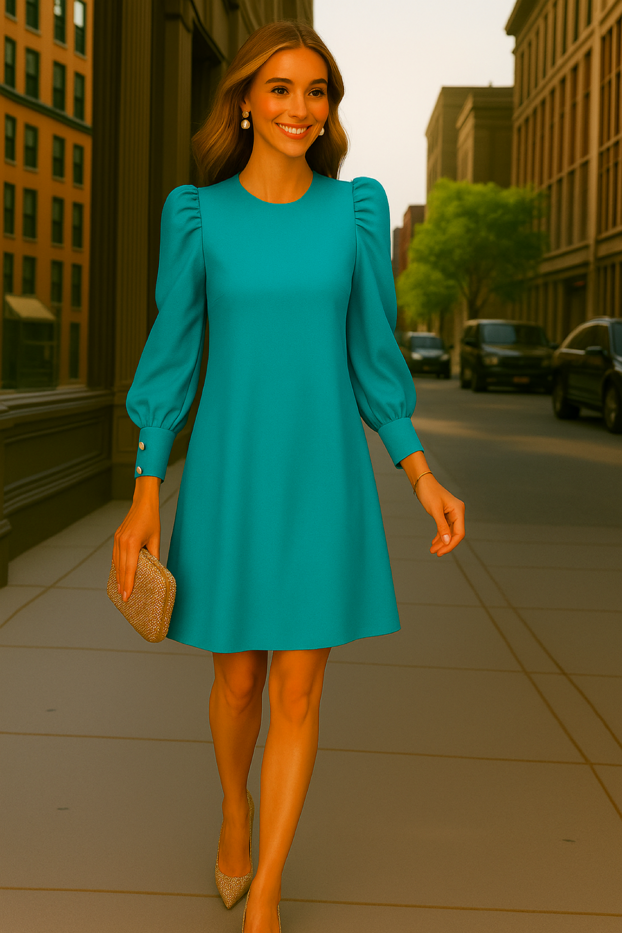 Hillary Satin Dress with sash, sizes (36-46) 3 colors