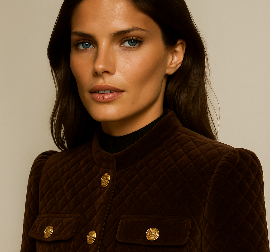 Chaqueta Grecia terciopelo con forro y bolsillos , 2 colores talla (36-50)