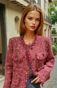 Mintlis women, wool tweed, Wendy jacket, sizes (36-46)