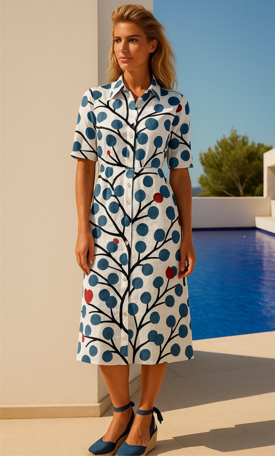 Fabiola shirt dress, 4 prints, sizes (36-50)