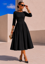Vestido Dinastia, satén satinado licra elastane, 2 colores negro y rojo, tallas (34-50) vídeo