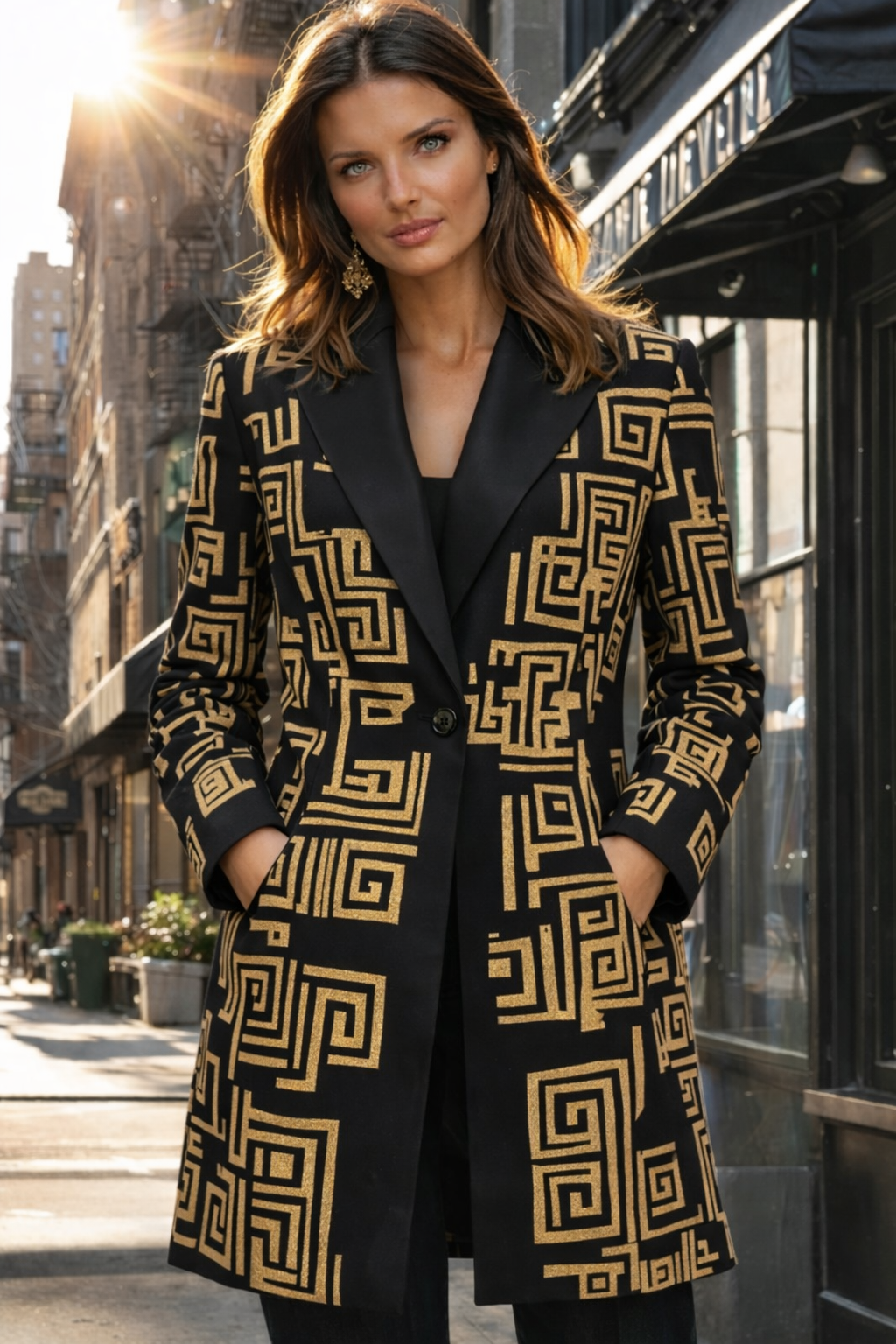 Levita Carmen bordado mezcla lana,tallas (36-48)