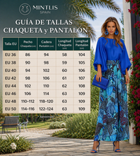 Conjunto ⭐️ Caribe azul, blusa+pantalón con cintura elástica, tallas (36-50) vídeo