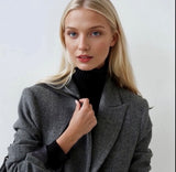 Pino blazer, 100% wool herringbone pattern, 2 colors brown and grey, sizes (36-46), high quality, made in Portugal