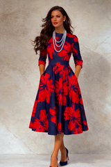 Vestido Anais de algodón y bolsillos incluido, 6 estampados, tallas (36-50)