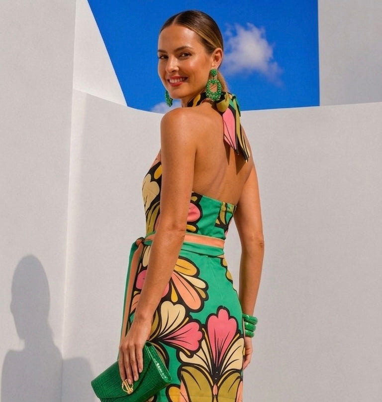 Vestido Summer punto de algodón elastane licra, 2 colores, tallas (34-46) vídeo