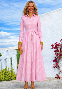 Marcia midi shirt dress in cotton, sizes (36-50) (video)