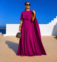 Vestido Emily capa seda de algodón con forro, 3 colores, tallas (34-46) vídeo