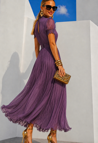Vestido Lamberty chiffon elasticidad, 4 colores tallas (34-48) vídeo