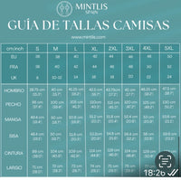 Mintlis mujer algodon licra camisa Cartuja, tallas (S-3XL)