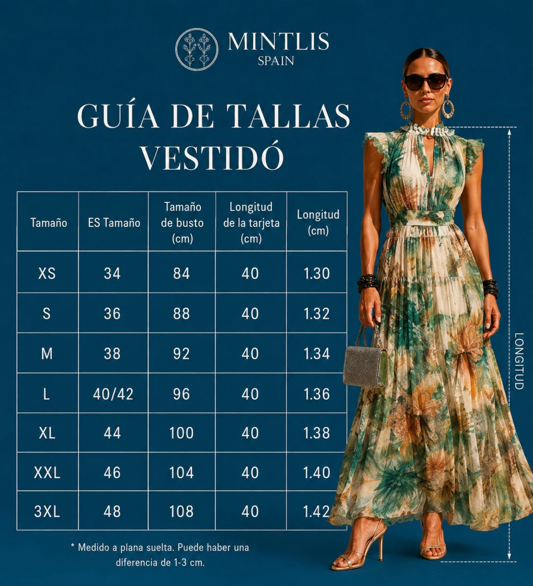 Vestido Sancha largo chiffon gasa plisado, tallas (34-48) vídeo