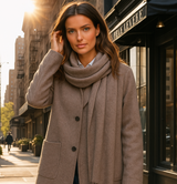 Mintlis women's cashmere wool with scarf, Gabrielle jacket, 2 colors, sizes (36-46)