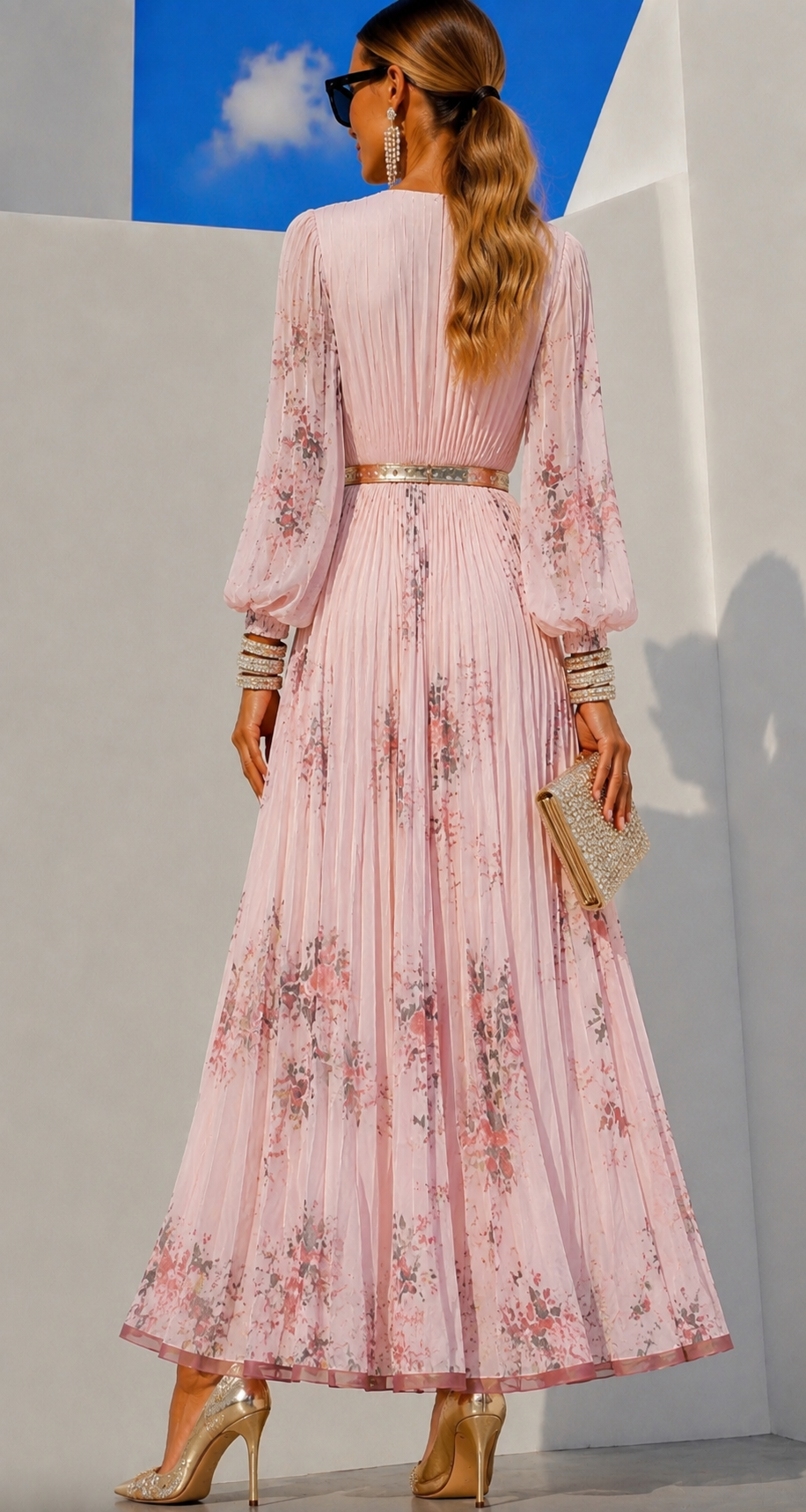 Romantic chiffon dress, 4 prints, sizes (34-50) video