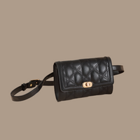 Maldives belt black leather bag