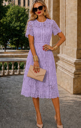 Embroidered Bárbara dress, with lining, 5 colors, sizes (34-46) video