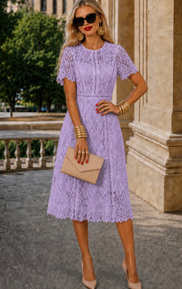 Embroidered Bárbara dress, with lining, 5 colors, sizes (34-46) video