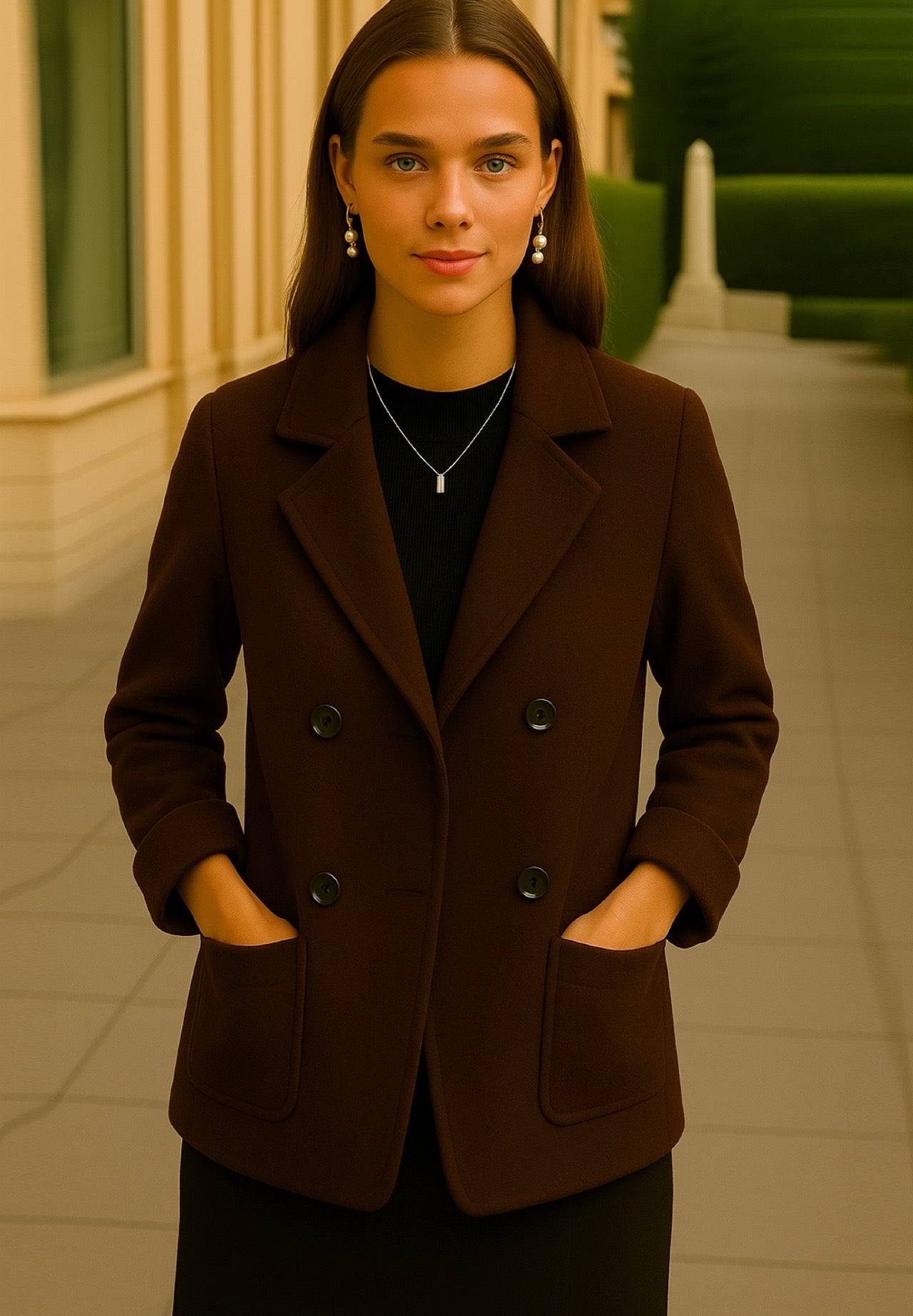 London jacket in cotton wool knit, sizes (36-48)