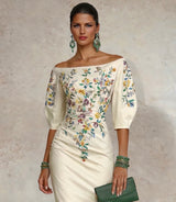 Vestido Marina flores estampado de algodón licra, tallas (36-46) (vídeo)