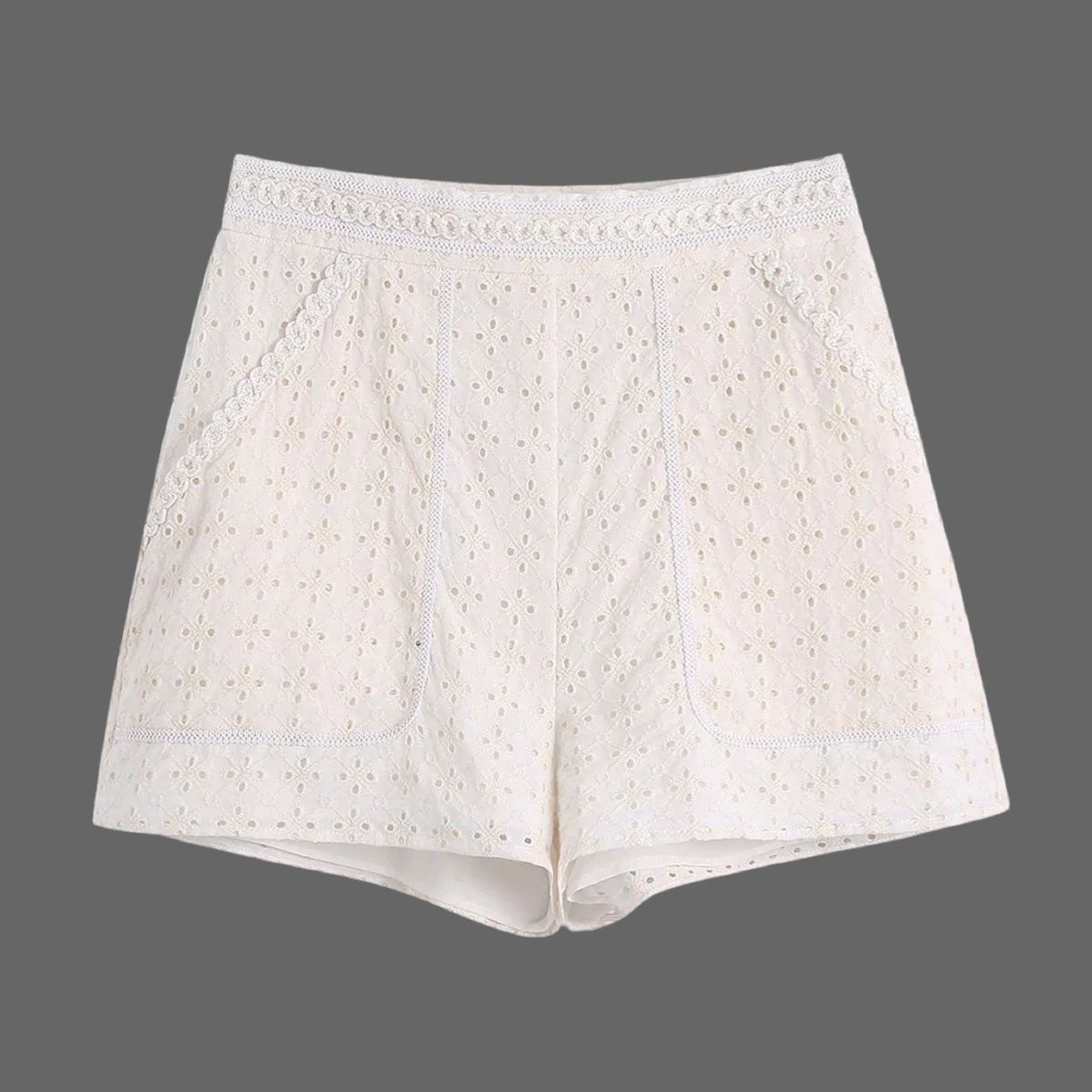 Shorts Estrella brocado y bordado, 2 modelos, 4 tallas