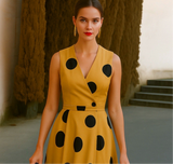 Vestido Amia, algodón licra, 3 colores tallas (36-48)