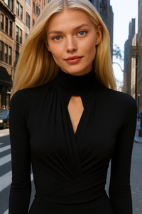 Top Friday long, cotton lycra elastane stretch slimming effect, 2 colors, sizes (36-48)