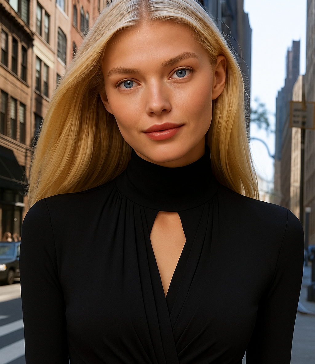 Top Friday long, cotton lycra elastane stretch slimming effect, 2 colors, sizes (36-48)